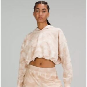 Lululemon LA All Yours Bubble Hem Hoodie - Cafe Au Lait Wave Wash Size 10